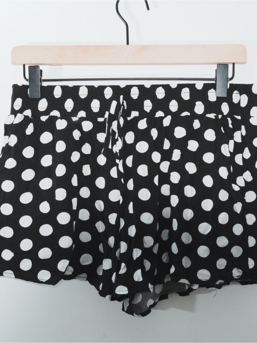 Better Be Polka Dot Shorts Black White Women’s L Elastic Waist